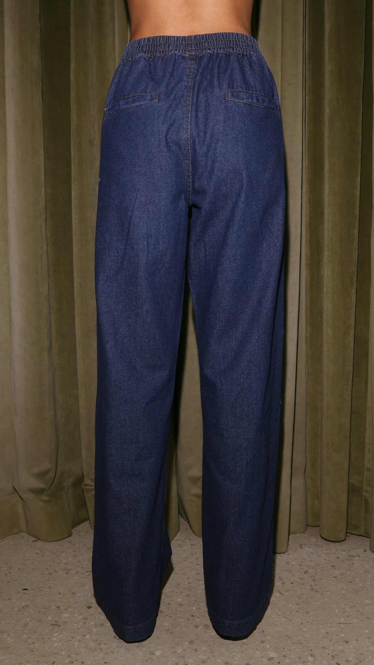 Zenia Denim Pants - Dark Blue
