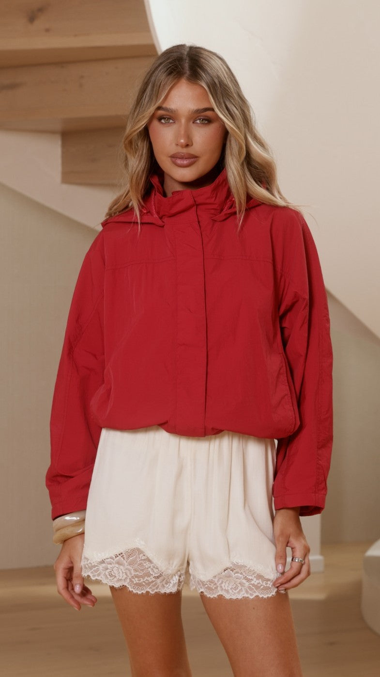 Sari Bomber Jacket - Red