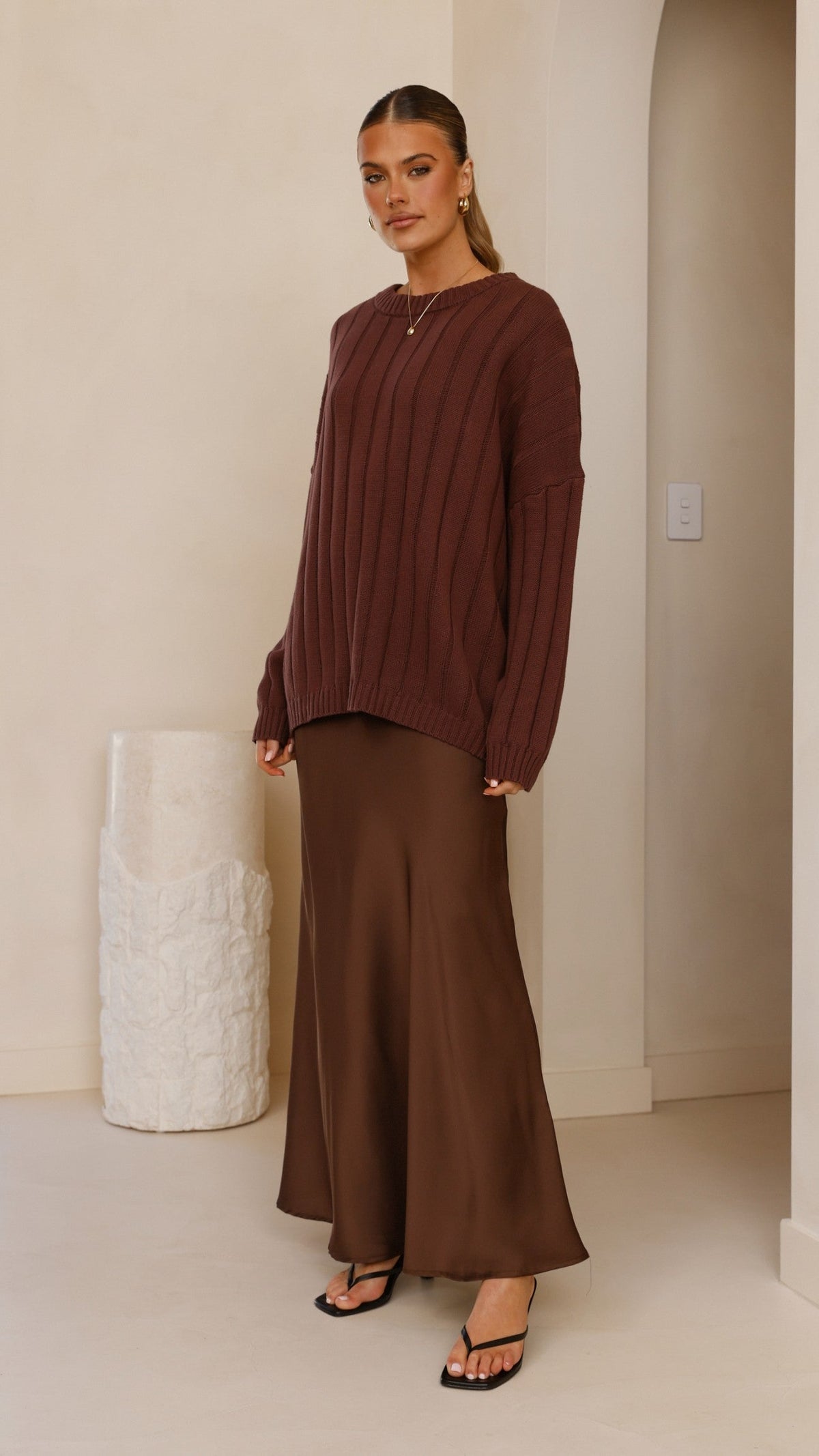 Naiva Oversized Knit - Brown