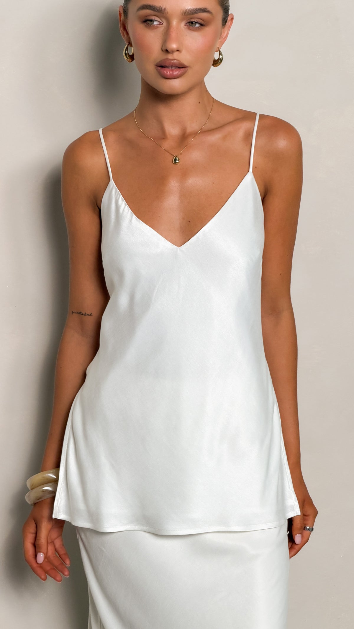 Clara Longline Top - White