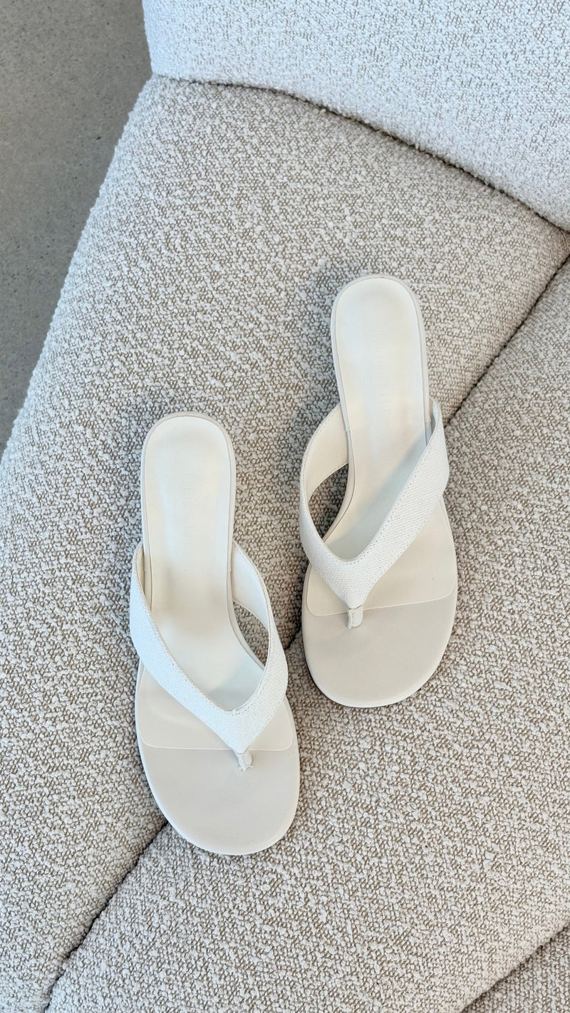 Tiggy Wedge - Cream Linen
