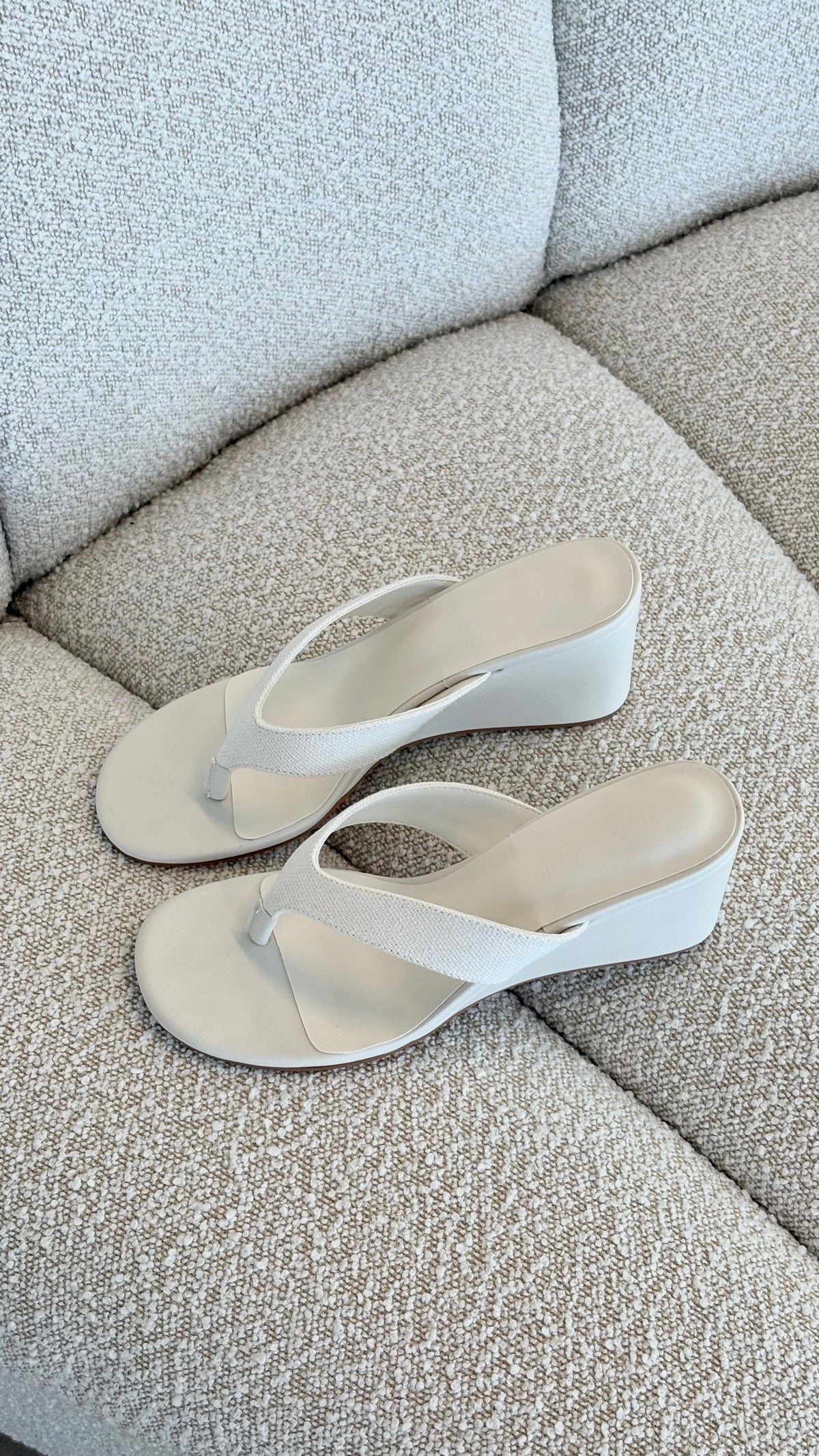 Tiggy Wedge - Cream Linen