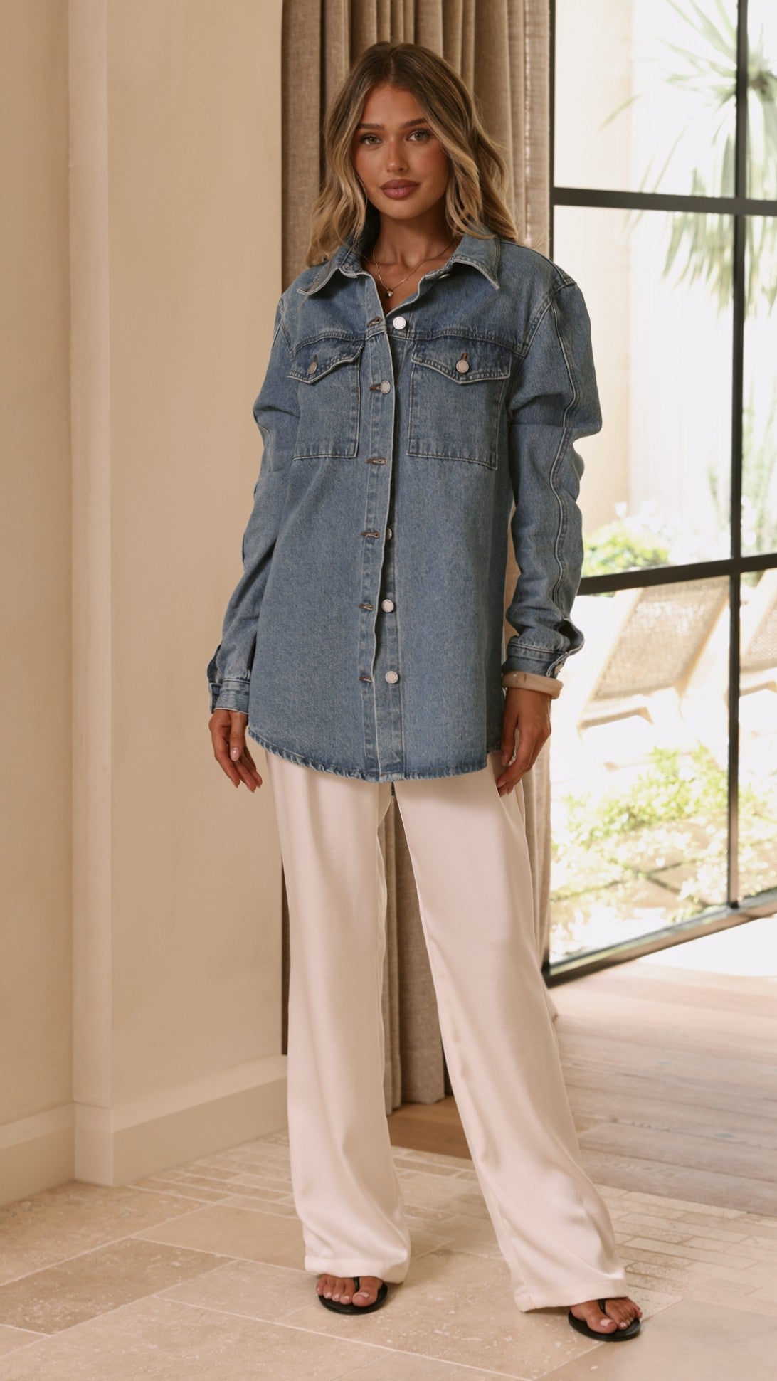 Yvella Denim Jacket - Mid Blue