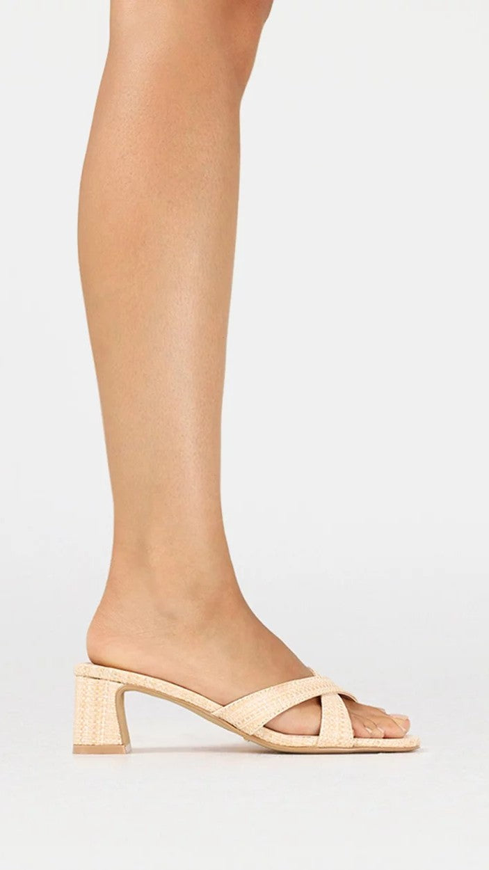 Devina Heel - Natural Raffia